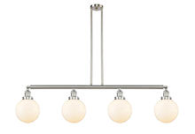 Innovations Lighting 214-SN-G201-8 - Beacon - 4 Light - 53 inch - Brushed Satin Nickel - Stem Hung - Adjustable Island Light