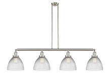 Innovations Lighting 214-SN-G222 - Seneca Falls - 4 Light - 51 inch - Brushed Satin Nickel - Stem Hung - Island Light