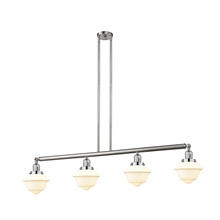 Innovations Lighting 214-SN-G531 - Oxford - 4 Light - 52 inch - Brushed Satin Nickel - Stem Hung - Adjustable Island Light