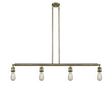 Innovations Lighting 214-AB - Bare Bulb - 4 Light - 48 inch - Antique Brass - Stem Hung - Island Light