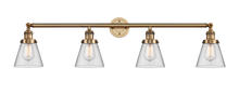 Innovations Lighting 215-BB-G62 - Cone - 4 Light - 42 inch - Brushed Brass - Bath Vanity Light