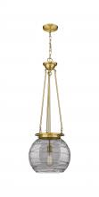 Innovations Lighting 221-1P-SG-G1213-14SM - Athens Deco Swirl - 1 Light - 14 inch - Satin Gold - Chain Hung - Pendant