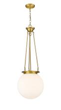 Innovations Lighting 221-1P-SG-G201-14 - Beacon - 1 Light - 14 inch - Satin Gold - Chain Hung - Pendant