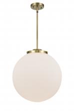  221-1S-AB-G201-16-LED - Beacon - 1 Light - 16 inch - Antique Brass - Cord hung - Pendant