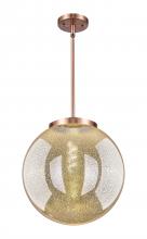 Innovations Lighting 221-1S-AC-G208-14 - Beacon - 1 Light - 16 inch - Antique Copper - Stem Hung - Pendant