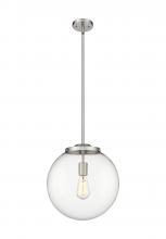 Innovations Lighting 221-1S-SN-G202-14 - Beacon - 1 Light - 16 inch - Brushed Satin Nickel - Cord hung - Pendant