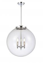 Innovations Lighting 221-3S-PC-G202-18 - Beacon - 3 Light - 18 inch - Polished Chrome - Cord hung - Pendant