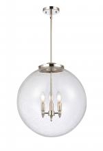 Innovations Lighting 221-3S-PN-G204-18-LED - Beacon - 3 Light - 18 inch - Polished Nickel - Cord hung - Pendant