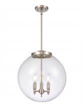 Innovations Lighting 221-3S-SN-G202-16 - Beacon - 3 Light - 16 inch - Brushed Satin Nickel - Cord hung - Pendant