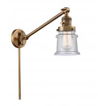 Innovations Lighting 237-BB-G184S - Canton - 1 Light - 8 inch - Brushed Brass - Swing Arm