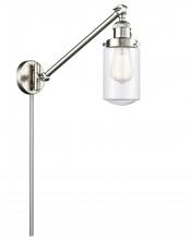 Innovations Lighting 237-SN-G312 - Dover - 1 Light - 5 inch - Brushed Satin Nickel - Swing Arm