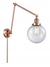 Innovations Lighting 238-AC-G204-8 - Beacon - 1 Light - 8 inch - Antique Copper -Adjustable Swing Arm