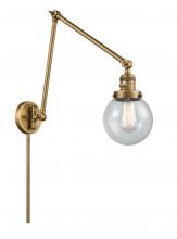 Innovations Lighting 238-BB-G204-6 - Beacon - 1 Light - 6 inch - Brushed Brass -Adjustable Swing Arm