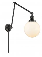Innovations Lighting 238-BK-G201-8 - Beacon - 1 Light - 8 inch - Matte Black -Adjustable Swing Arm