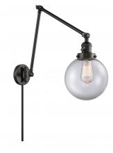 Innovations Lighting 238-BK-G202-8 - Beacon - 1 Light - 8 inch - Matte Black -Adjustable Swing Arm