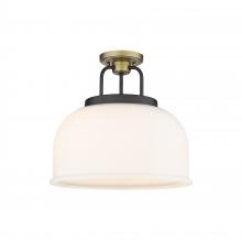 Innovations Lighting 239-3C-BBB-G239-15WH - Kahana - 3 Light - 15 inch - Black Brushed Brass - Flush Mount