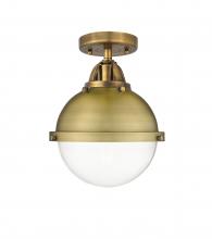 Innovations Lighting 288-1C-BB-HFS-82-BB-LED - Hampden - 1 Light - 9 inch - Brushed Brass - Semi-Flush Mount