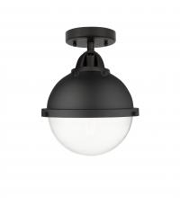 Innovations Lighting 288-1C-BK-HFS-82-BK - Hampden - 1 Light - 9 inch - Matte Black - Semi-Flush Mount