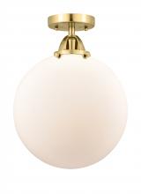 Innovations Lighting 288-1C-SG-G201-12 - Beacon - 1 Light - 12 inch - Satin Gold - Semi-Flush Mount