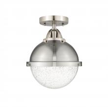 Innovations Lighting 288-1C-SN-HFS-84-SN - Hampden - 1 Light - 9 inch - Brushed Satin Nickel - Semi-Flush Mount