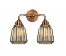 Innovations Lighting 288-2W-AC-G146-LED - Chatham - 2 Light - 14 inch - Antique Copper - Bath Vanity Light