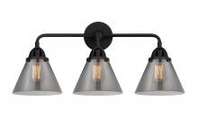 Innovations Lighting 288-3W-BK-G43-LED - Cone - 3 Light - 26 inch - Matte Black - Bath Vanity Light