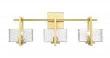 Innovations Lighting 312-3W-SG-CL - Striate - 3 Light - 24 inch - Satin Gold - Bath Vanity Light