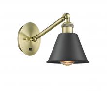 Innovations Lighting 317-1W-AB-M8-BK-LED - Smithfield - 1 Light - 7 inch - Antique Brass - Sconce