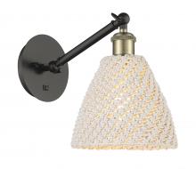 Innovations Lighting 317-1W-BAB-NBD-75-NAT - Bristol Natural - 1 Light - 8 inch - Black Antique Brass - Sconce