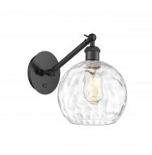 Innovations Lighting 317-1W-BK-G1215-8 - Athens Water Glass - 1 Light - 8 inch - Matte Black - Sconce