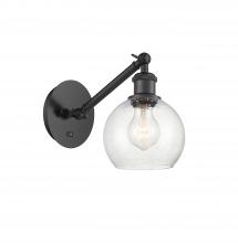 Innovations Lighting 317-1W-BK-G124-6 - Athens - 1 Light - 6 inch - Matte Black - Sconce