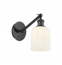 Innovations Lighting 317-1W-BK-G559-5GWH - Bridal Veil - 1 Light - 5 inch - Matte Black - Sconce