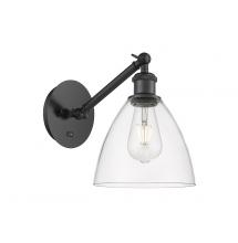 Innovations Lighting 317-1W-BK-GBD-752 - Bristol - 1 Light - 8 inch - Matte Black - Sconce