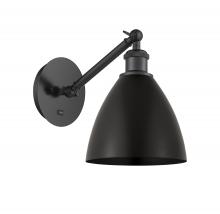 Innovations Lighting 317-1W-BK-MBD-75-BK - Bristol - 1 Light - 8 inch - Matte Black - Sconce