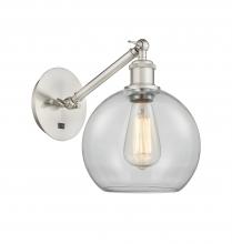 Innovations Lighting 317-1W-SN-G122-8 - Athens - 1 Light - 8 inch - Brushed Satin Nickel - Adjustable Sconce