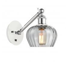 Innovations Lighting 317-1W-WPC-G92 - Fenton - 1 Light - 7 inch - White Polished Chrome - Adjustable Sconce