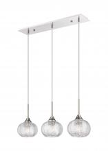 Innovations Lighting 323-3I-PN-G323-7CL - Berkshire - 3 Light - 28 inch - Polished Nickel - Cord Hung - Island Light