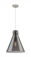 Innovations Lighting 410-1PL-SN-G411-14SM - Newton Cone - 1 Light - 14 inch - Satin Nickel - Cord hung - Pendant