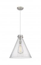 Innovations Lighting 410-1PL-SN-G411-18SDY - Newton Cone - 1 Light - 18 inch - Satin Nickel - Cord hung - Pendant