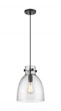 Innovations Lighting 410-1PM-BK-G412-10SDY - Newton Bell - 1 Light - 10 inch - Matte Black - Cord hung - Pendant