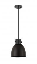 Innovations Lighting 410-1PS-BK-M412-8BK - Newton Bell - 1 Light - 8 inch - Matte Black - Cord hung - Pendant