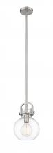 Innovations Lighting 410-1S-SN-8CL - Newton Sphere - 1 Light - 8 inch - Brushed Satin Nickel - Cord hung - Mini Pendant