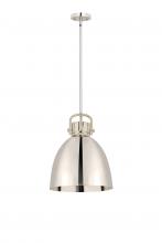 Innovations Lighting 410-1SL-PN-M412-14PN - Newton Bell - 1 Light - 14 inch - Polished Nickel - Pendant