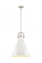 Innovations Lighting 410-1SL-SN-M411-16W - Newton Cone - 1 Light - 16 inch - Satin Nickel - Pendant