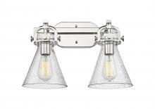 Innovations Lighting 410-2W-PN-G411-7SDY - Newton Cone - 2 Light - 17 inch - Polished Nickel - Bath Vanity Light