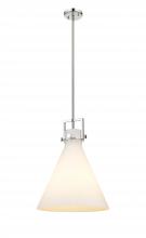 Innovations Lighting 411-1SL-PN-G411-16WH - Newton Cone - 1 Light - 16 inch - Polished Nickel - Cord hung - Pendant