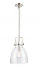 Innovations Lighting 411-1SM-SN-G412-10CL - Newton Bell - 1 Light - 10 inch - Satin Nickel - Mini Pendant