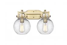 Innovations Lighting 411-2W-BB-G410-7SDY - Newton Sphere - 2 Light - 17 inch - Brushed Brass - Bath Vanity Light