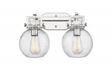 Innovations Lighting 411-2W-PN-G410-7SDY - Newton Sphere - 2 Light - 17 inch - Polished Nickel - Bath Vanity Light