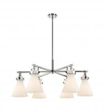 Innovations Lighting 411-6CR-PN-G410-7WH - Newton Sphere - 6 Light - 26 inch - Polished Nickel - Chandelier